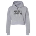 WOMENS GREY CROPPED HOODIE #3 - HONOR FIREFIGHTERS & EMTs