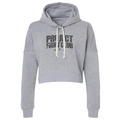 WOMENS GREY TRIBLEND CROP HOODIE 3 - HONOR SOLDIERS & VETERANS