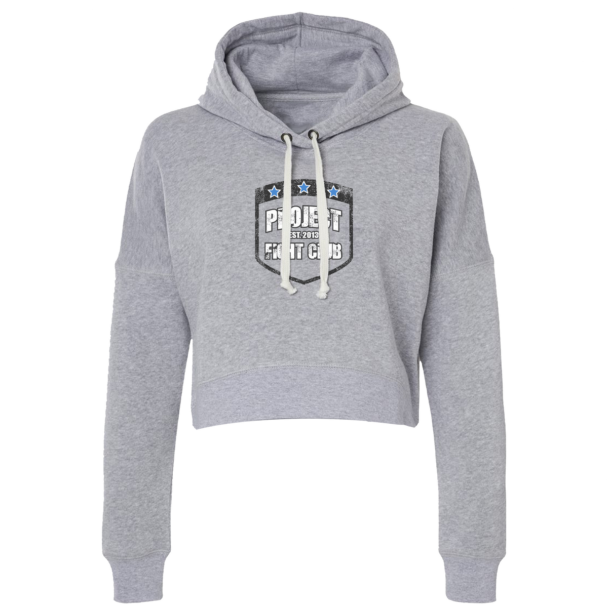 GREY TRI BLEND CROPPED HOODIE 4 - SUPPORT POLICE