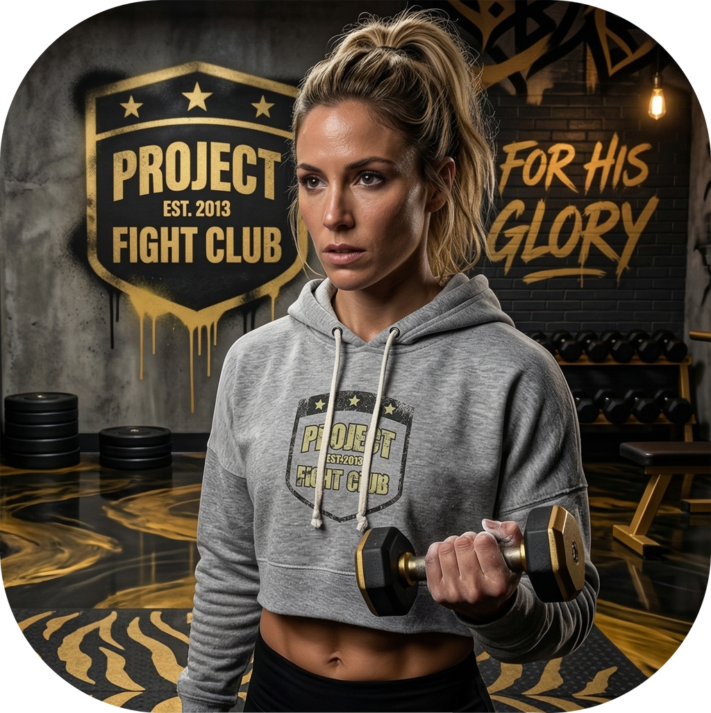 TRIBLEND GREY CROPPED HOODIE - SPREAD CHRISTIANITY
