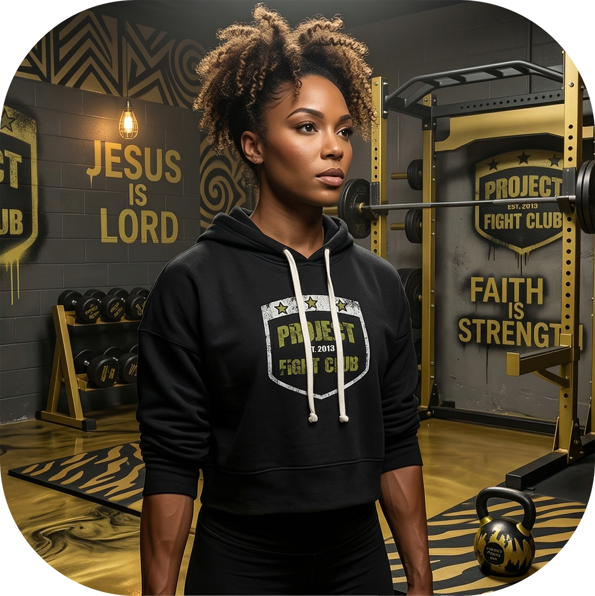 TRIBLEND BLACK CROPPED HOODIE - SPREAD CHRISTIANITY