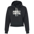 BLACK TRI BLEND CROPPED HOODIE 2 - SUPPORT POLICE