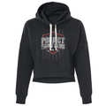 TRIBLEND BLACK CROPPED HOODIE #2 - HONOR FIREFIGHTERS & EMTs