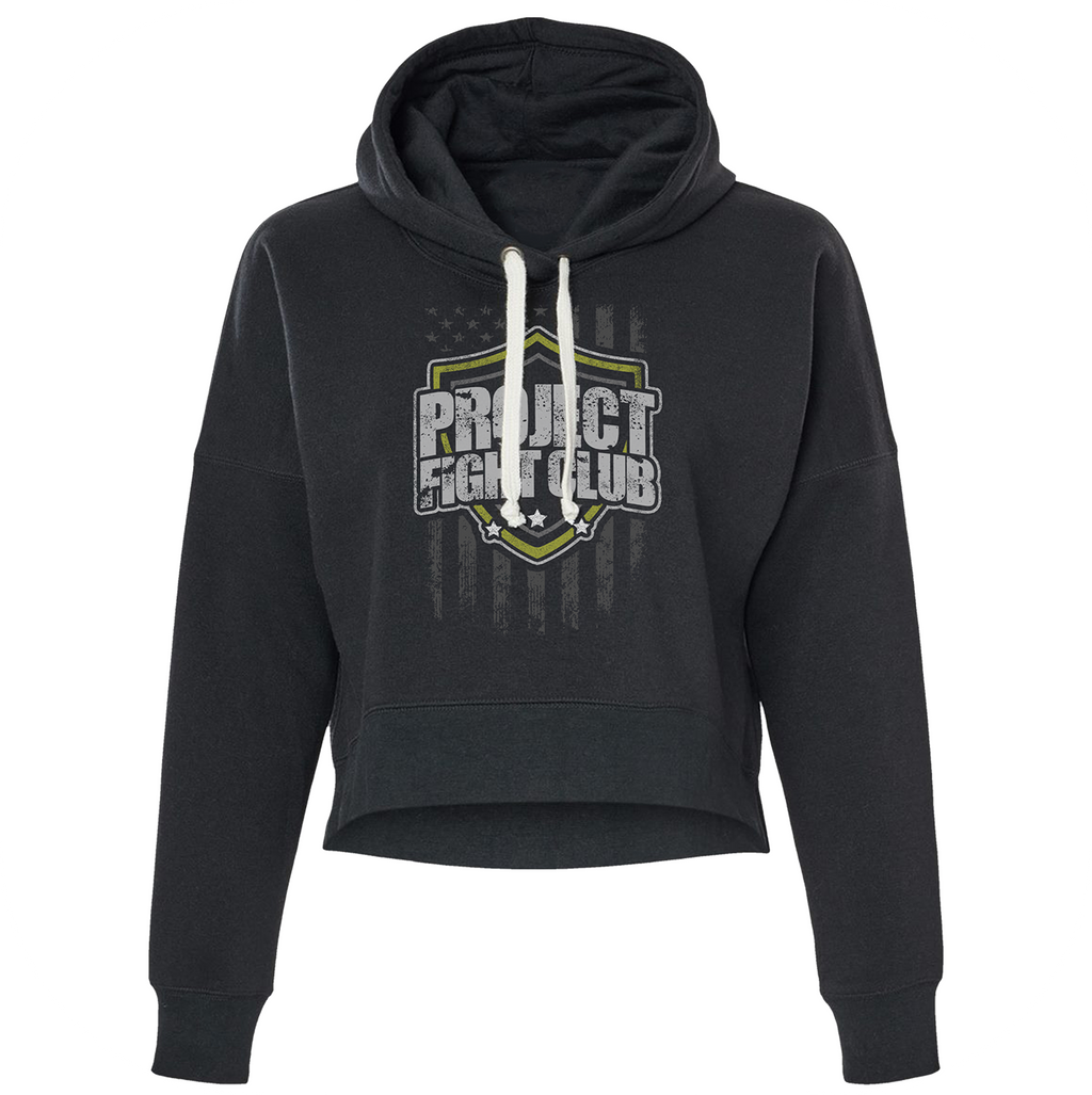 TRIBLEND BLACK CROPPED HOODIE #2 - SPREAD CHRISTIANITY