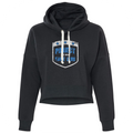 BLACK TRI BLEND CROPPED HOODIE - SUPPORT POLICE