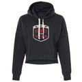 TRIBLEND BLACK CROPPED HOODIE - HONOR FIREFIGHTERS & EMTs