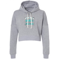 WOMENS GREY CROPPED HOODIE - FIGHT ADDICTION