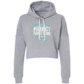 WOMENS GREY CROPPED HOODIE #2 - FIGHT ADDICTION