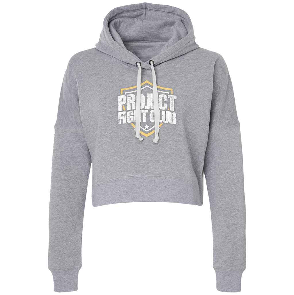 GREY TRI-BLEND CROPPED HOODIE #2 - PROTECT ANIMALS & WILDLIFE