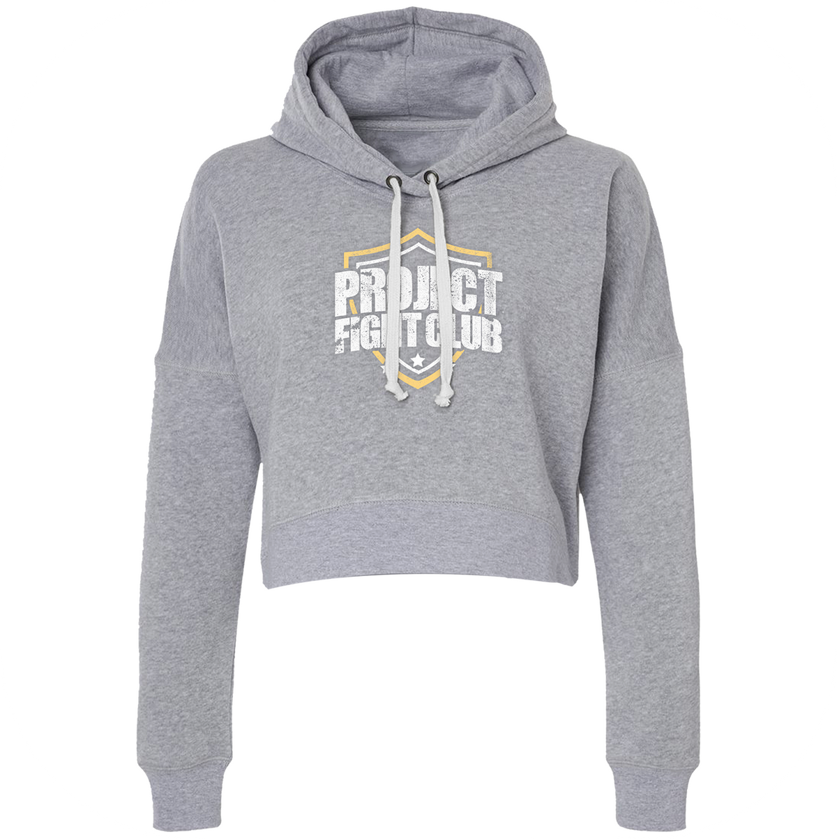 GREY TRI-BLEND CROPPED HOODIE #2 - PROTECT ANIMALS & WILDLIFE