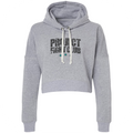 WOMENS GREY CROPPED HOODIE #3 - FIGHT ADDICTION