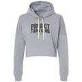 GREY TRI-BLEND CROPPED HOODIE #3 - PROTECT ANIMALS & WILDLIFE