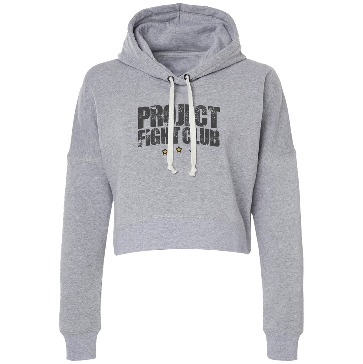 GREY TRI-BLEND CROPPED HOODIE #3 - PROTECT ANIMALS & WILDLIFE