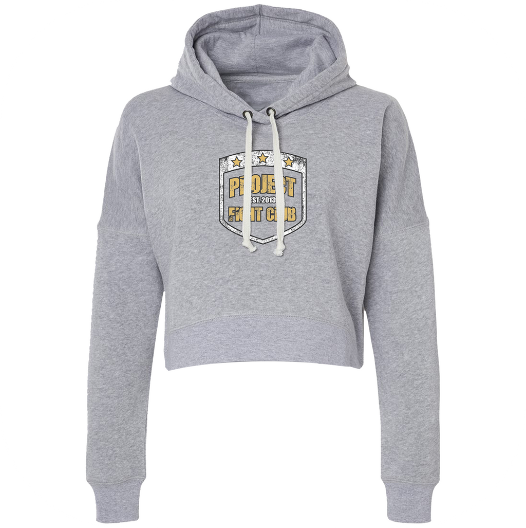 GREY TRI-BLEND CROPPED HOODIE - PROTECT ANIMALS & WILDLIFE