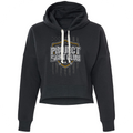 BLACK TRI-BLEND CROPPED HOODIE #2 - PROTECT ANIMALS & WILDLIFE