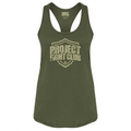 WOMENS MILITARY GREEN RACERBACK TANK - HONOR SOLDIERS & VETERANS