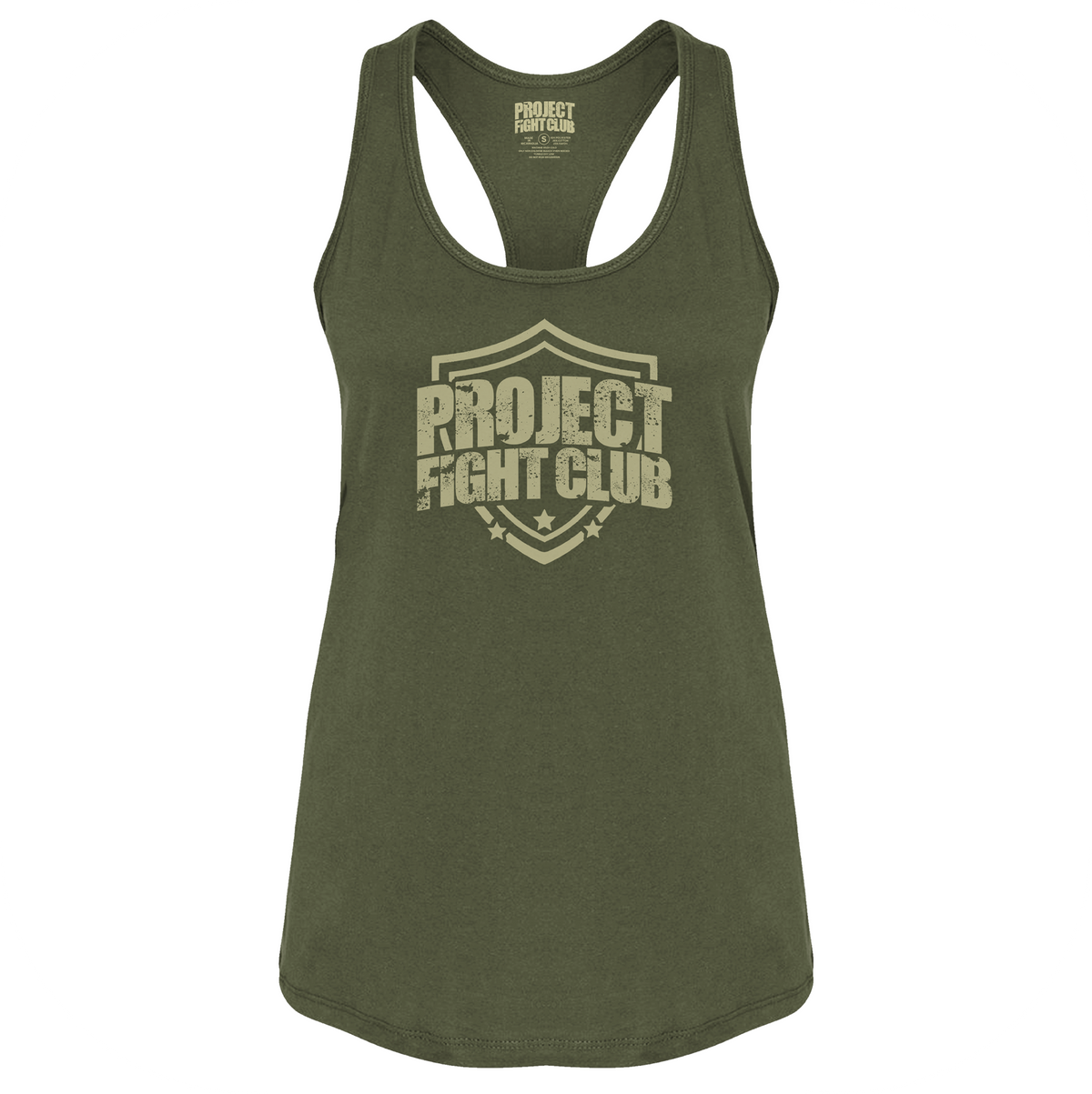 WOMENS MILITARY GREEN RACERBACK TANK - HONOR SOLDIERS & VETERANS