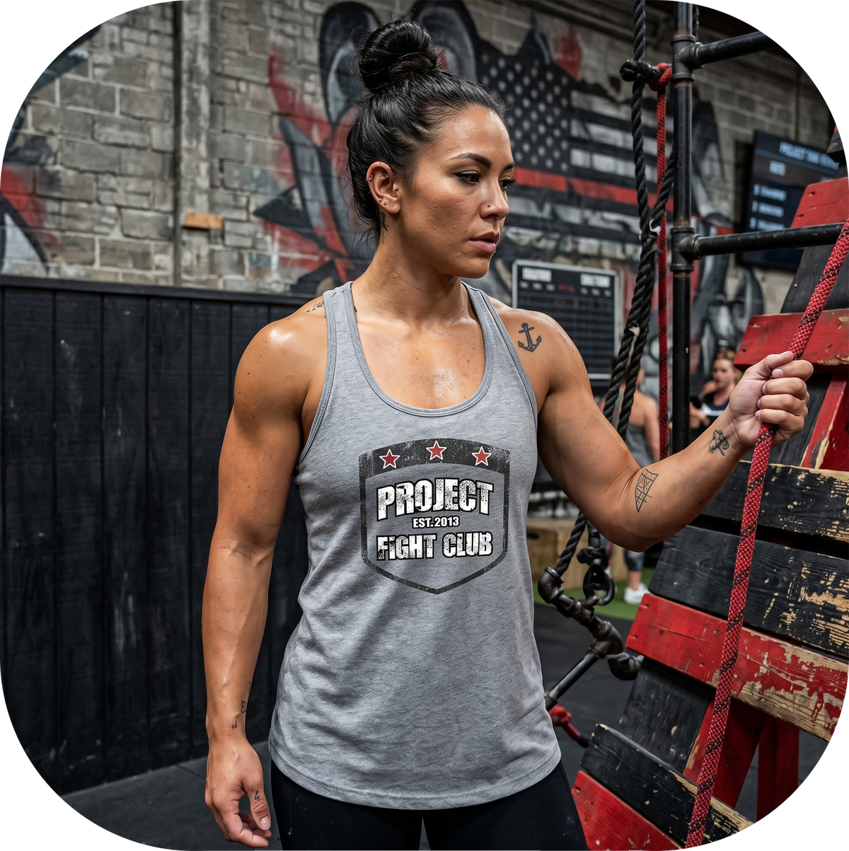 GREY RACERBACK TANK 2 - HONOR FIREFIGHTERS & EMTs
