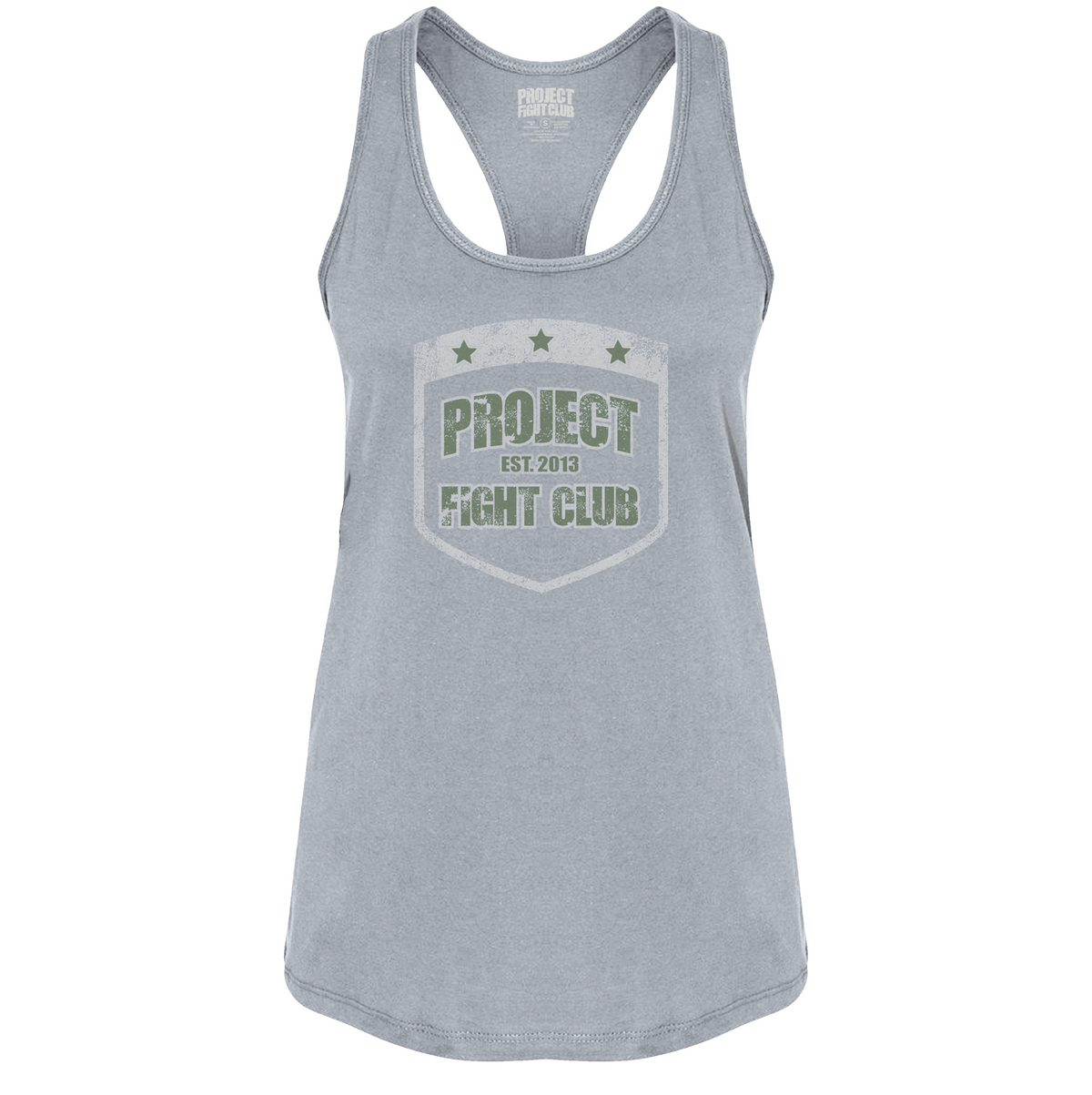 WOMENS GREY RACERBACK TANK 2 - HONOR SOLDIERS & VETERANS