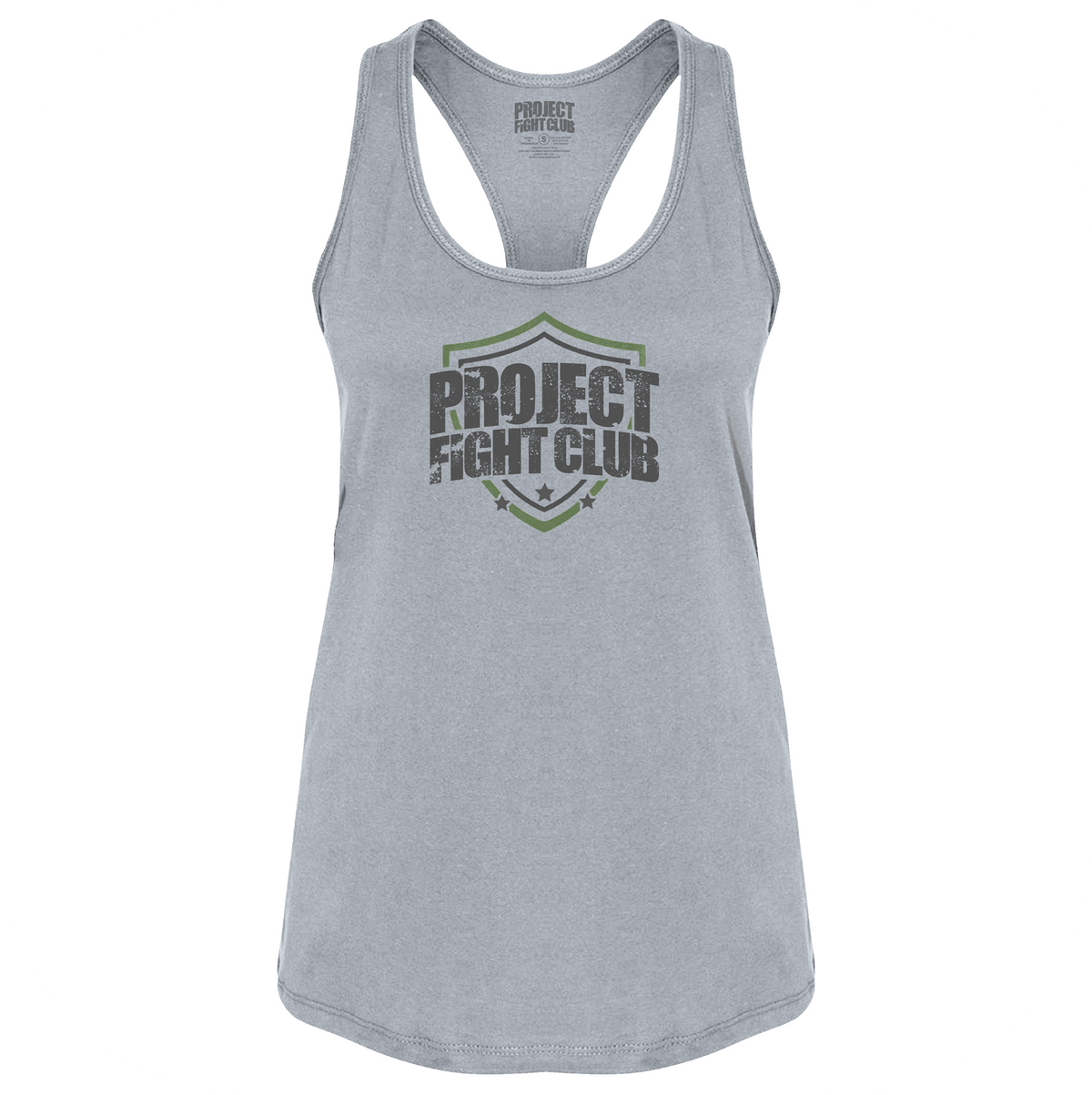 WOMENS GREY RACERBACK TANK 3 - HONOR SOLDIERS & VETERANS