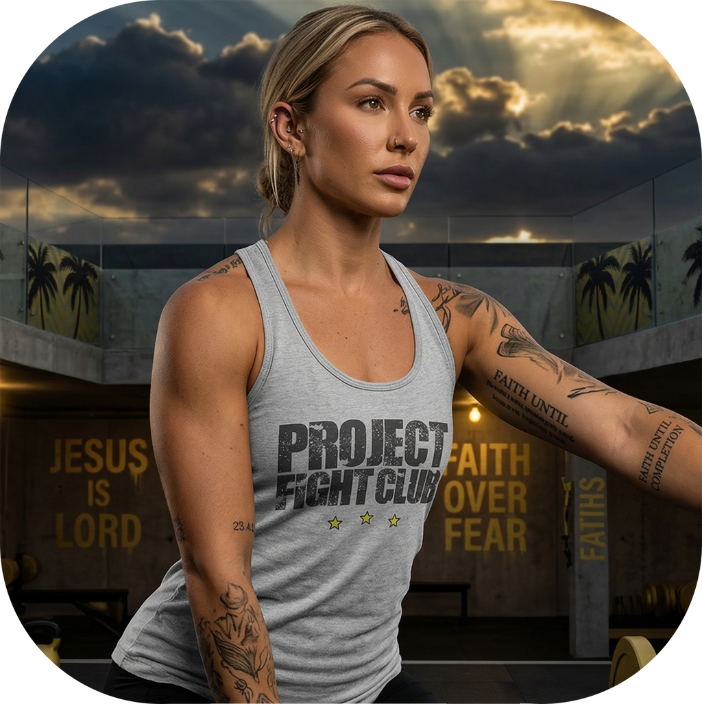 WOMENS SILVER RACERBACK TANK - SPREAD CHRISTIANITY