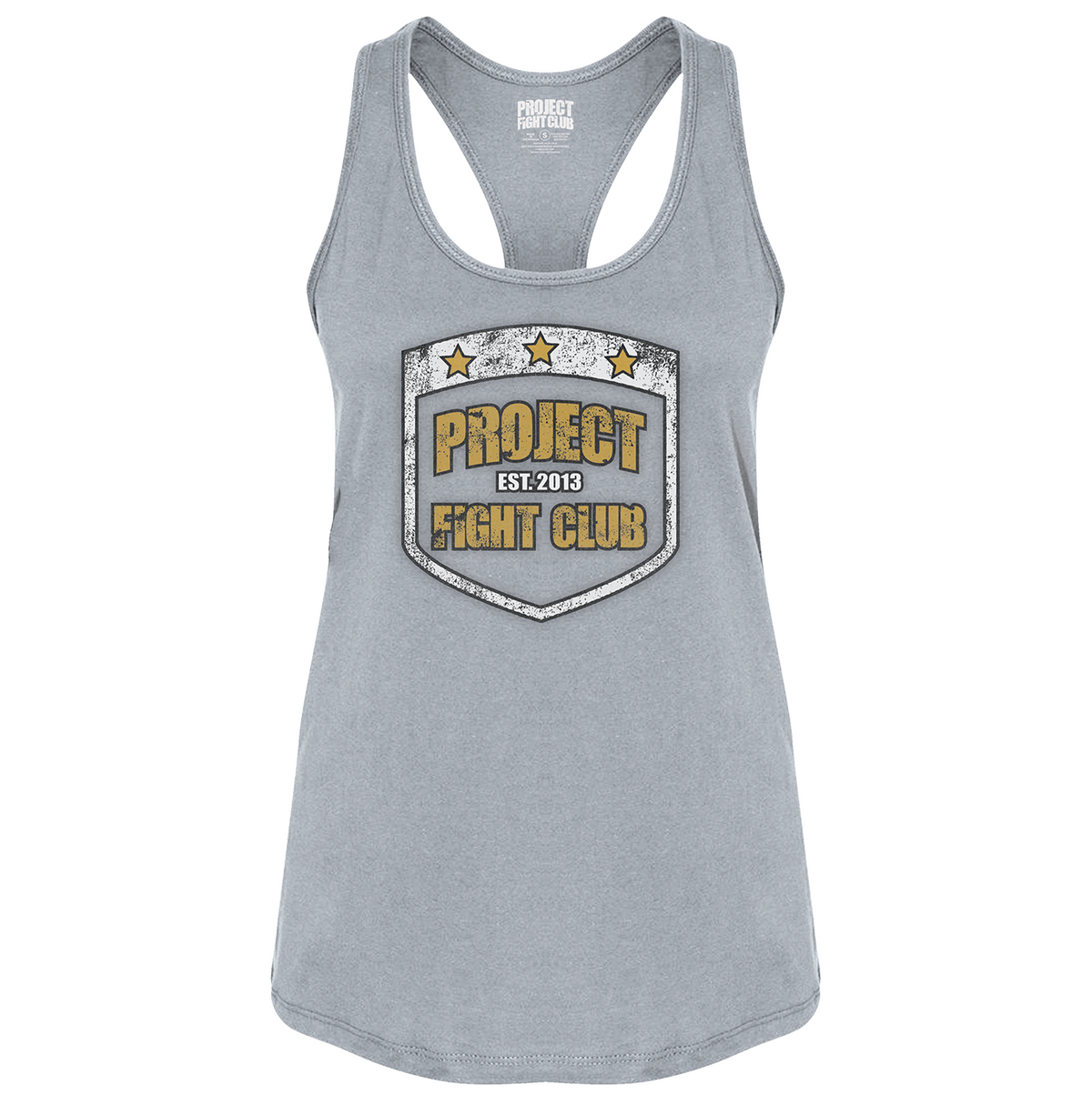 WOMENS SILVER RACERBACK TANK - PROTECT ANIMALS & WILDLIFE