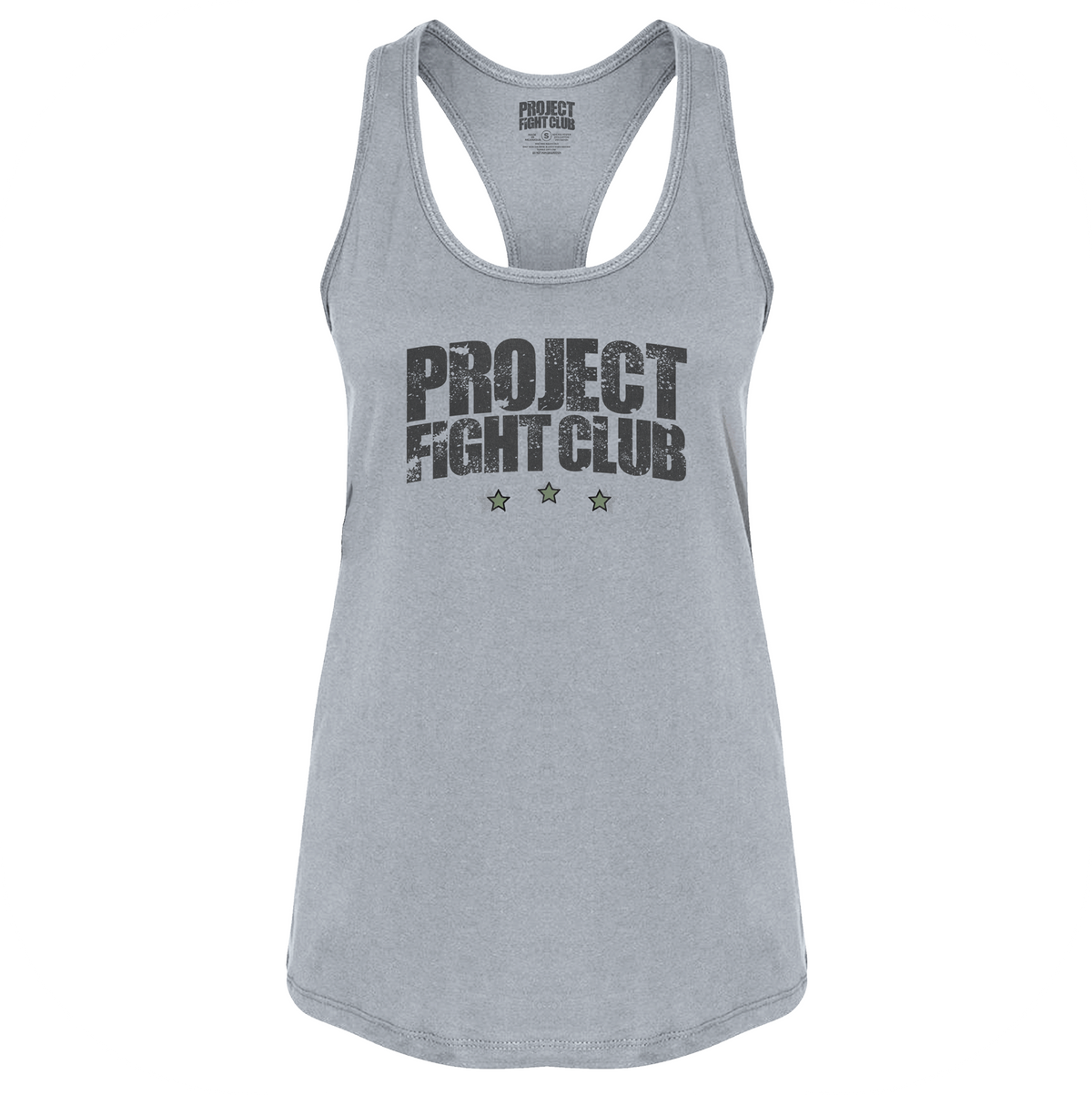 WOMENS GREY RACERBACK TANK - HONOR SOLDIERS & VETERANS
