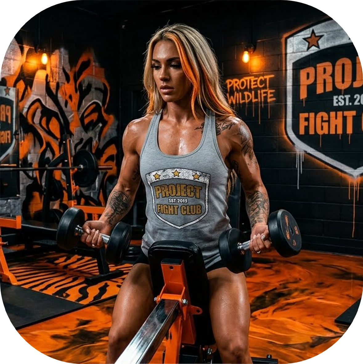 WOMENS SILVER RACERBACK TANK - PROTECT ANIMALS & WILDLIFE