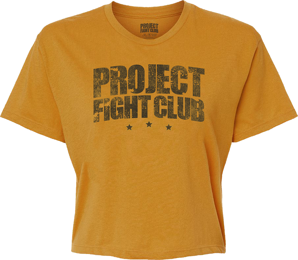 WOMENS GOLD CROPPED TEE - SPREAD CHRISTIANITY