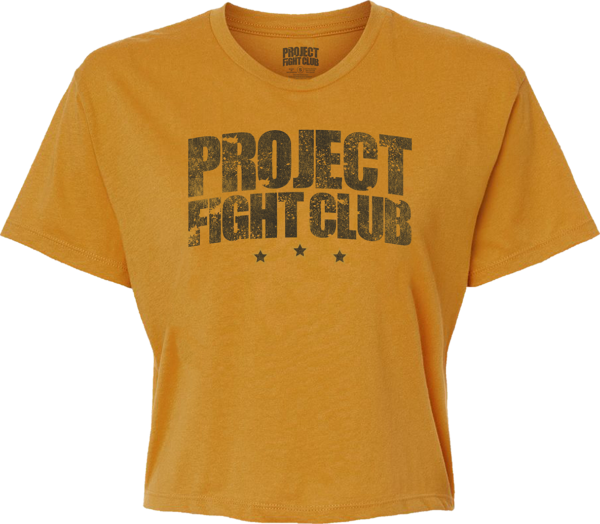 WOMENS GOLD CROPPED TEE - SPREAD CHRISTIANITY