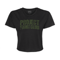 WOMENS BLACK CROPPED TEE 2 - HONOR SOLDIERS & VETERANS