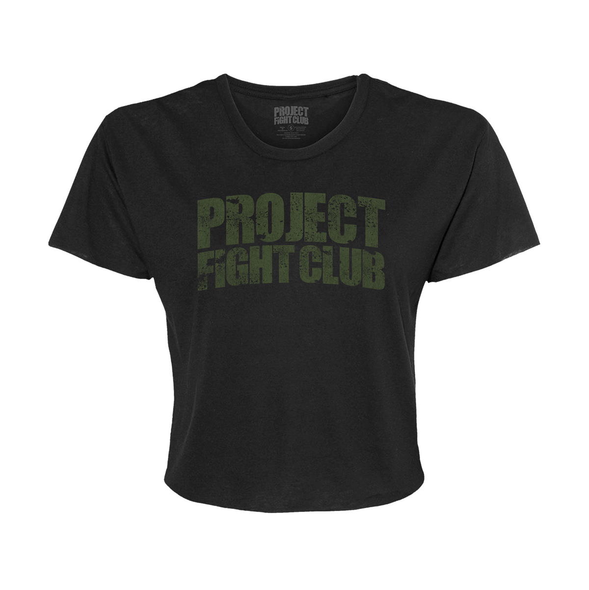 WOMENS BLACK CROPPED TEE 2 - HONOR SOLDIERS & VETERANS