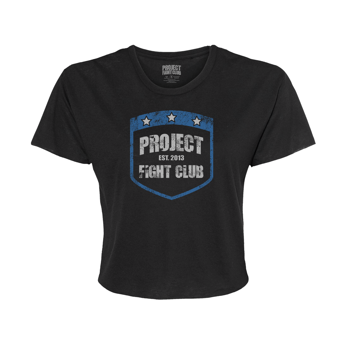 WOMENS BLACK CROPPED TEE #2 - SUPPORT POLICE