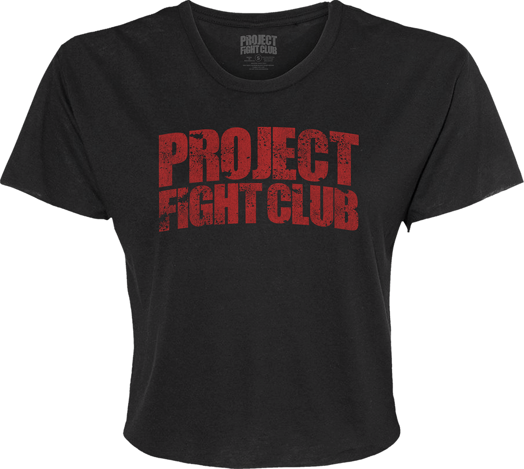 WOMENS BLACK CROPPED TEE #2 - HONOR FIREFIGHTERS & EMTs