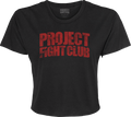 WOMENS BLACK CROPPED TEE #2 - HONOR FIREFIGHTERS & EMTs