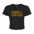 WOMENS BLACK CROPPED TEE #2 - PROTECT ANIMALS & WILDLIFE