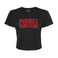 WOMENS BLACK CROP TEE 2 - HONOR FIREFIGHTERS & EMTs