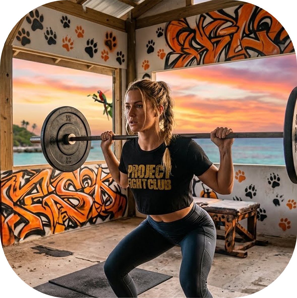 WOMENS BLACK CROPPED TEE #2 - PROTECT ANIMALS & WILDLIFE