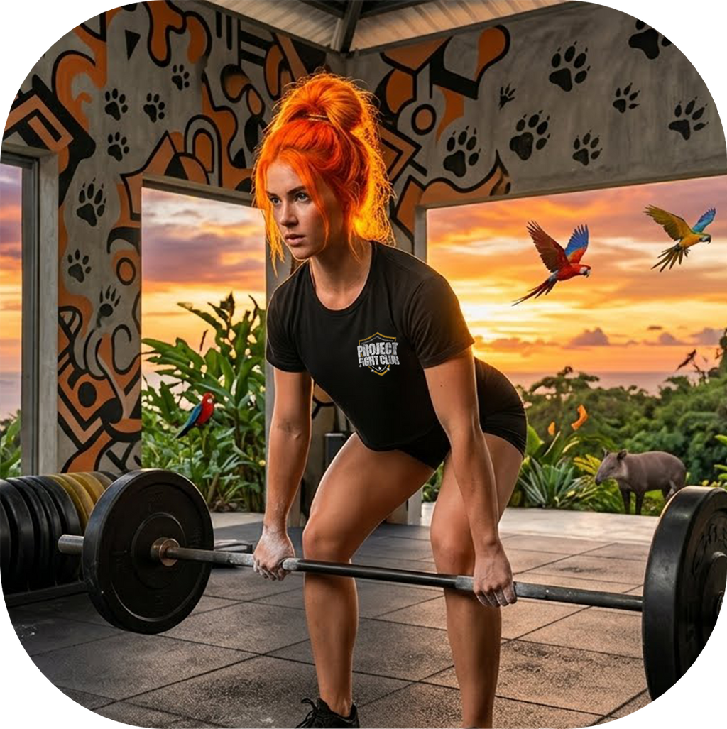 WOMENS BLACK CROPPED TEE #3 - PROTECT ANIMALS & WILDLIFE