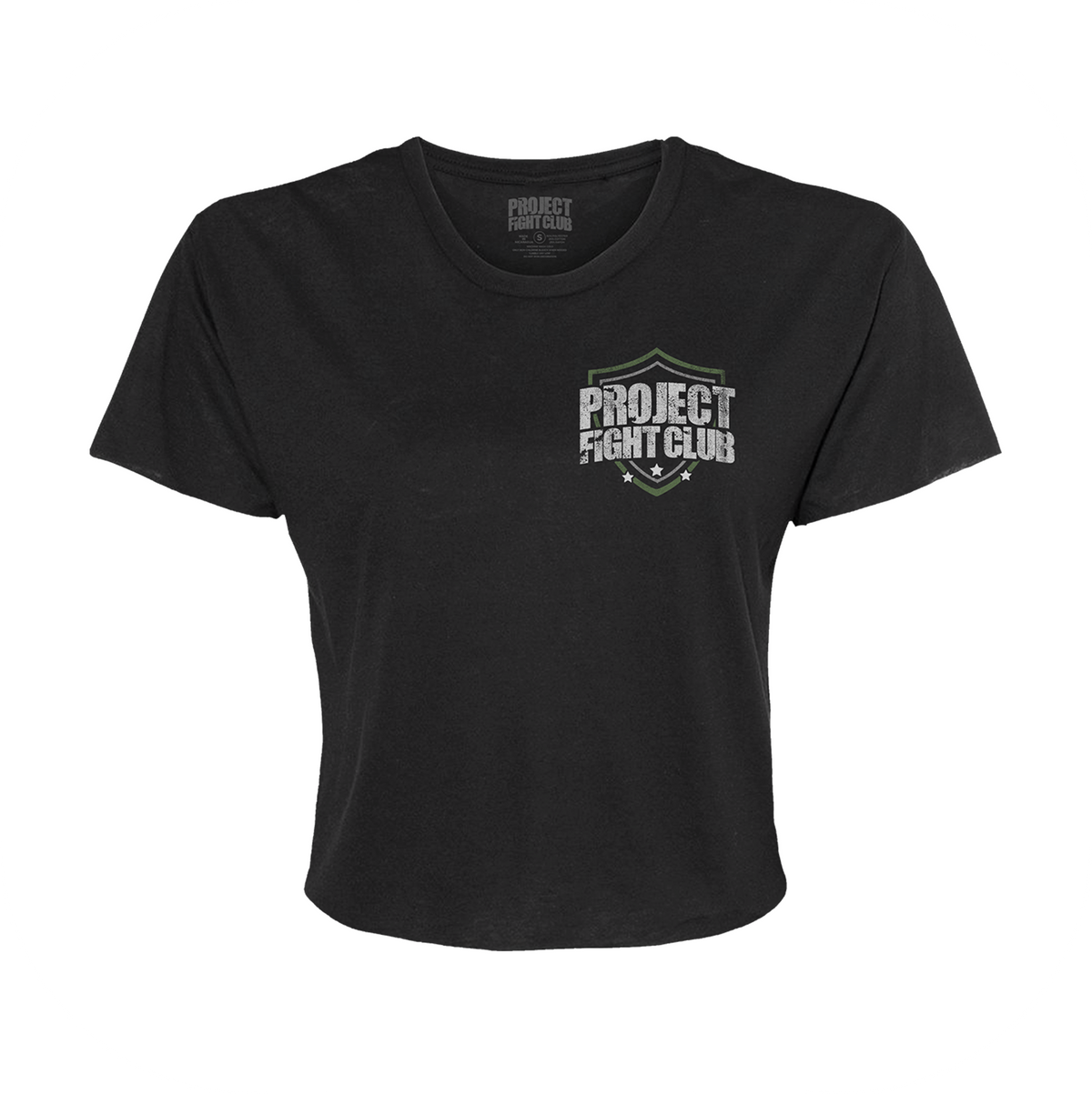 WOMENS BLACK CROPPED TEE 3 - HONOR SOLDIERS & VETERANS
