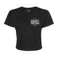 WOMENS BLACK CROPPED TEE #3 - PROTECT ANIMALS & WILDLIFE