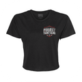WOMENS BLACK CROPPED TEE 3 - HONOR FIREFIGHTERS & EMTs