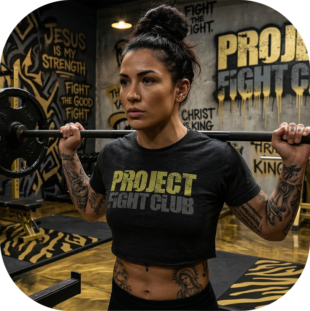 WOMENS BLACK CROPPED TEE - SPREAD CHRISTIANITY