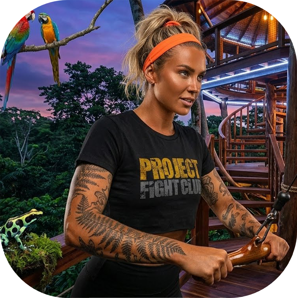 WOMENS BLACK CROPPED TEE - PROTECT ANIMALS