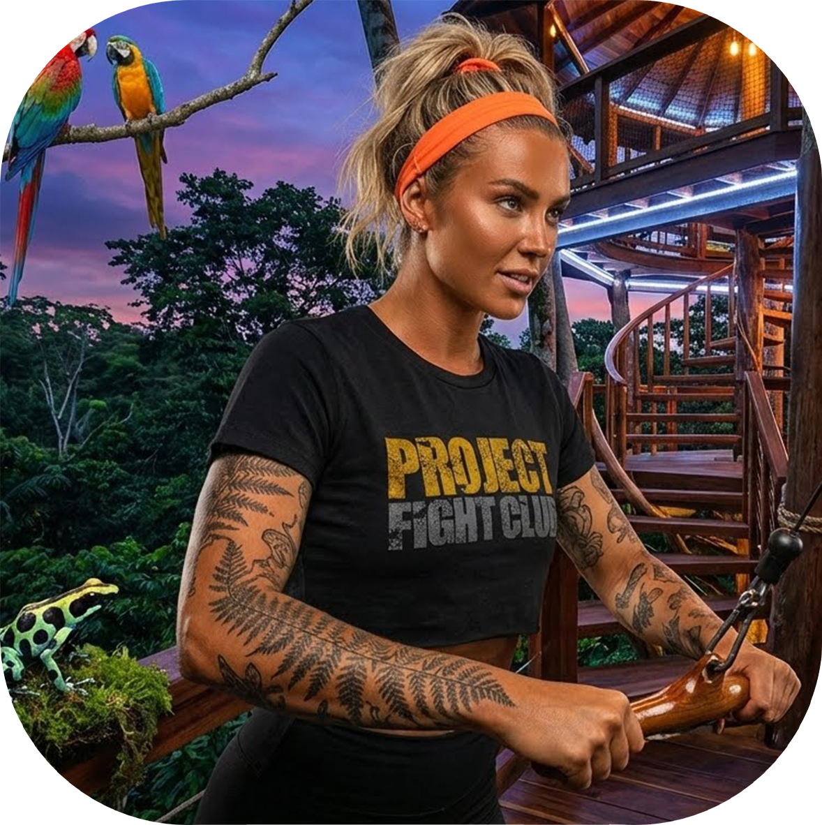 WOMENS BLACK CROPPED TEE - PROTECT ANIMALS