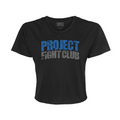 WOMENS BLACK CROPPED TEE - SUPPORT POLICE