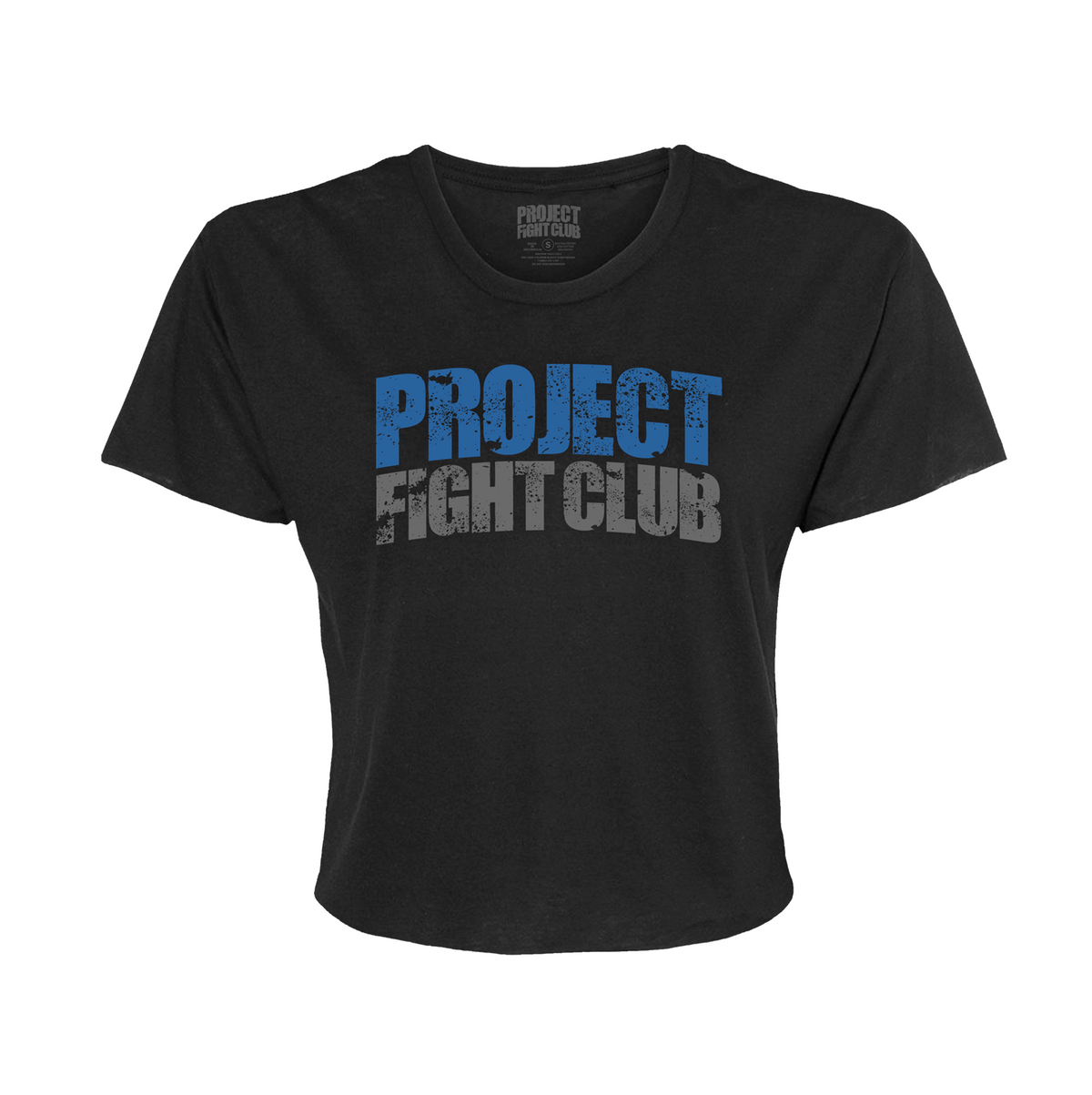 WOMENS BLACK CROPPED TEE - SUPPORT POLICE