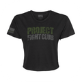 WOMENS BLACK CROPPED TEE - HONOR SOLDIERS & VETERANS