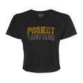 WOMENS BLACK CROPPED TEE - PROTECT ANIMALS