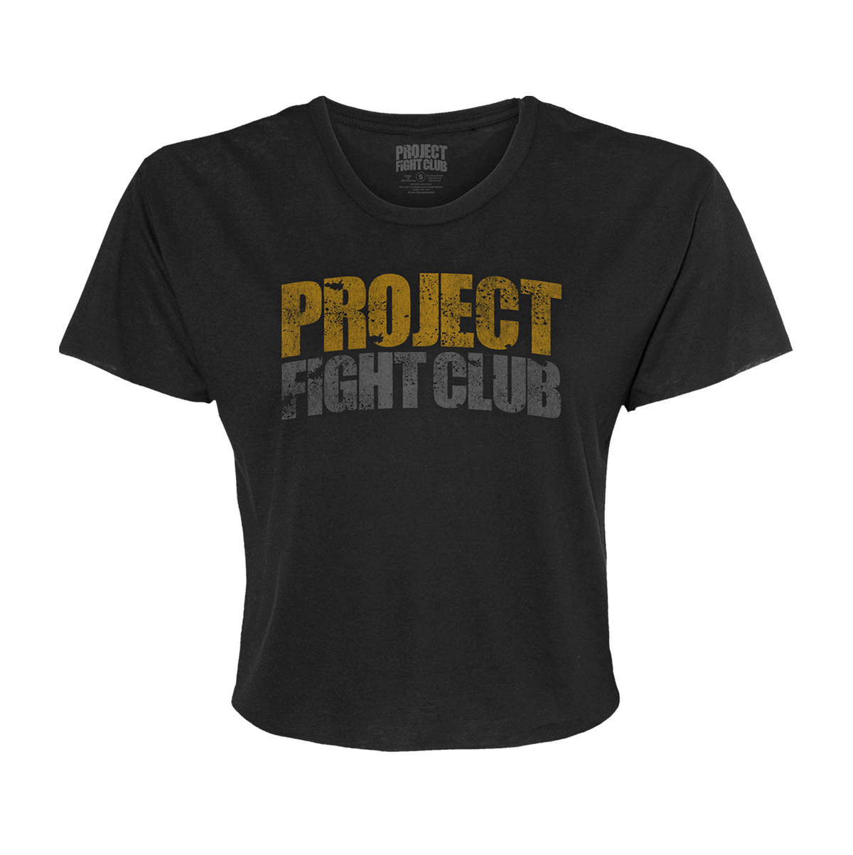 WOMENS BLACK CROPPED TEE - PROTECT ANIMALS